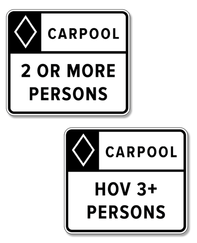 HOV signage
